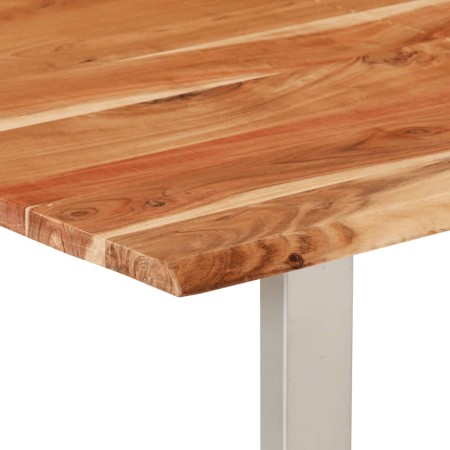 Tavolo da Pranzo 154x80x76 cm in Legno Massello di Acacia