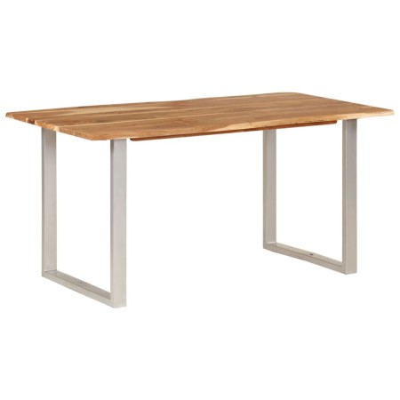 Tavolo da Pranzo 154x80x76 cm in Legno Massello di Acacia