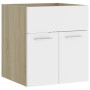 Mobile Sottolavabo Bianco Rovere Sonoma 41x38,5x46 Multistrato