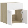 Mobile Sottolavabo Bianco Rovere Sonoma 41x38,5x46 Multistrato