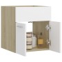 Mobile Sottolavabo Bianco Rovere Sonoma 41x38,5x46 Multistrato