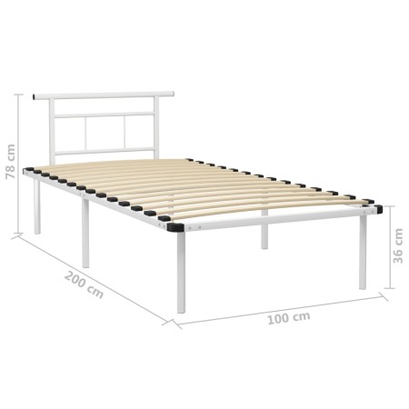 Giroletto Bianco in Metallo 100x200 cm