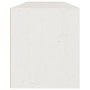 Pensile Bianco 100x30x35 cm in Legno Massello di Pino