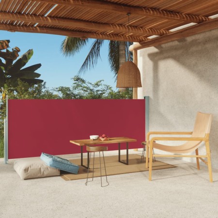 Tenda Laterale Retrattile per Patio 117x300 cm Rossa