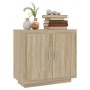 Credenza Rovere Sonoma 80x40x75 cm in Legno Compensato