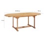 Tavolo da Pranzo Allungabile 150-200x100x75 cm Massello di Teak