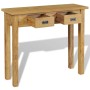 Tavolo Consolle in Legno Massello di Teak 90x30x80 cm
