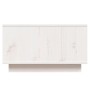 Tavolino da Salotto Bianco 55x56x32 cm Legno Massello di Pino
