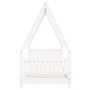 Giroletto per Bambini Bianco 80x200cm in Legno Massello di Pino