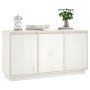 Credenza Bianca 111x34x60 cm in Legno Massello di Pino