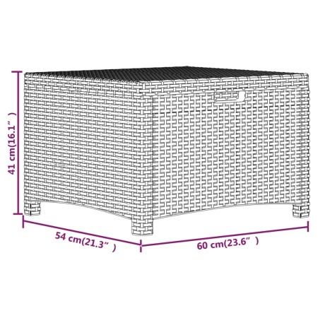 Baule da Giardino 60x54x41 cm in Rattan PP Grafite