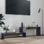 Mobile Porta TV Grigio Lucido 180x30x43 cm in Legno Multistrato