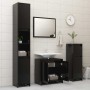 Mobile da Bagno Nero 60x33x61 cm in Legno Multistrato