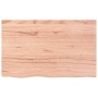 Ripiano Muro Marrone Chiaro 80x50x2 cm Massello Rovere Trattato