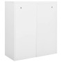 Armadio per Ufficio Bianco 90x40x102 cm in Acciaio