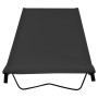 Lettino da Campeggio 180x60x19cm Tessuto Oxford e Acciaio Nero