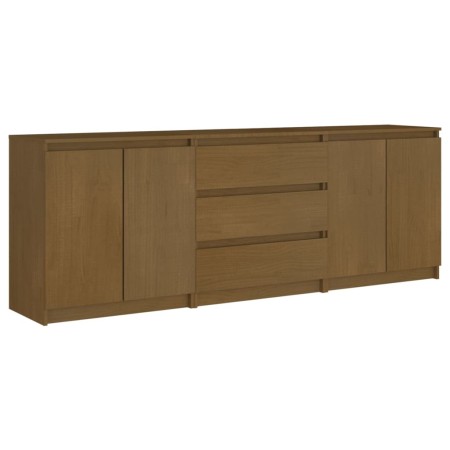 Credenza Marrone Miele 180x36x65 cm in Legno Massello di Pino