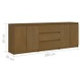 Credenza Marrone Miele 180x36x65 cm in Legno Massello di Pino