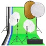 Kit per Studio Fotografico con Set Luci, Fondale e Riflettore