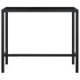 Set Bar da Giardino 5 pz con Cuscini in Polyrattan Nero