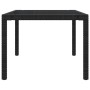 Set da Pranzo da Giardino 9 pz con Cuscini in Polyrattan Nero