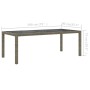 Set da Pranzo da Esterno 9 pz con Cuscini in Polyrattan Grigio