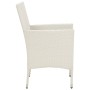 Set Mobili da Giardino 3 pz con Cuscini in Polyrattan Bianco