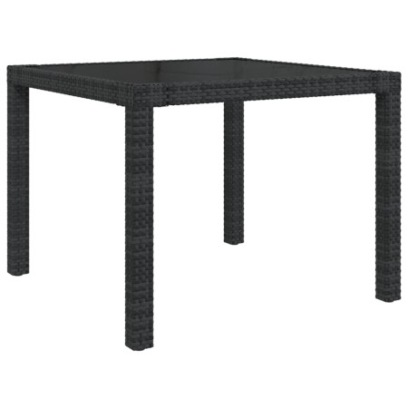 Set Mobili da Giardino 3 pz con Cuscini in Polyrattan Nero