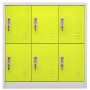 Armadietti Chiavi 5pz Grigio Chiaro Verde 90x45x92,5cm Acciaio