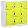 Armadietti Chiavi 5pz Grigio Chiaro Verde 90x45x92,5cm Acciaio