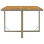 Set da Pranzo da Giardino 9 pz con Cuscini in Polyrattan Beige