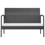 Set Divani da Giardino 8 pz con Cuscini in Polyrattan Nero