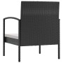 Set Divani da Giardino 8 pz con Cuscini in Polyrattan Nero