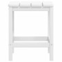 Sedia Giardino con Poggiapiedi e Tavolo Adirondack HDPE Bianco