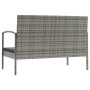 Set Divani da Giardino 16 pz con Cuscini in Polyrattan Grigio