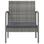 Set Divani da Giardino 16 pz con Cuscini in Polyrattan Grigio