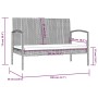 Set Divani da Giardino 16 pz con Cuscini in Polyrattan Grigio