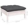 Set Divani da Giardino 9 pz e Cuscini Antracite Legno di Pino
