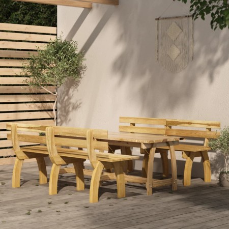 Set da Pranzo da Giardino 3 pz in Legno di Pino Impregnato