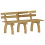 Set da Pranzo da Giardino 3 pz in Legno di Pino Impregnato