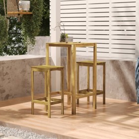 Set Bistrò da Giardino 3 pz in Legno di Pino Impregnato