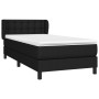 Giroletto a Molle con Materasso Nero 90x190 cm in Tessuto