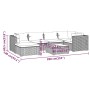 Set Divani da Giardino 7 pz con Cuscini in Polyrattan Grigio