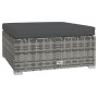 Set Divani da Giardino 7 pz con Cuscini in Polyrattan Grigio