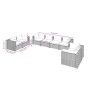 Set Divani da Giardino 8 pz con Cuscini in Polyrattan Marrone