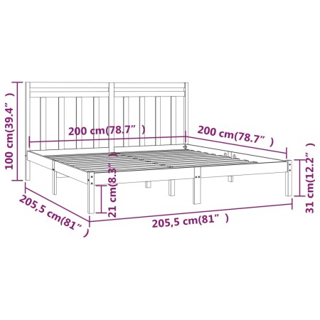 Giroletto Miele in Legno Massello 200x200 cm