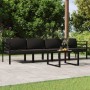 Set Divani da Giardino 5 pz con Cuscini in Alluminio Antracite