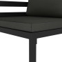 Set Divani da Giardino 6 pz con Cuscini in Alluminio Antracite