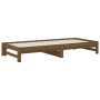 Dormeuse Estraibile Miele 2x(90x200) cm Legno Massello di Pino