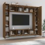 Set Mobili Porta TV 8pz Rovere Marrone in Legno Multistrato